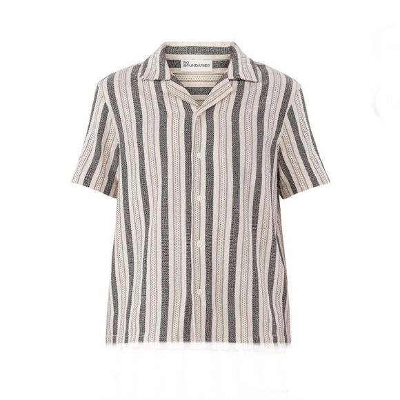 Men’s Textured Fabric Button Front Short Sleeve Shirt Size 3XL - Picture 4 of 7